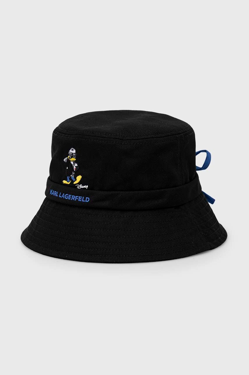 

Шляпа из хлопка Karl Lagerfeld x Disney цвет чёрный хлопковый