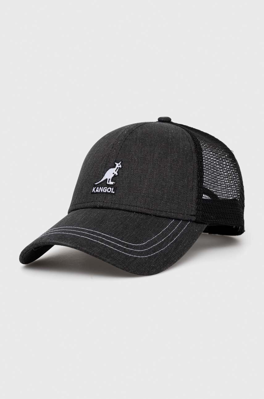 Kangol Sapca Culoarea Negru, Neted