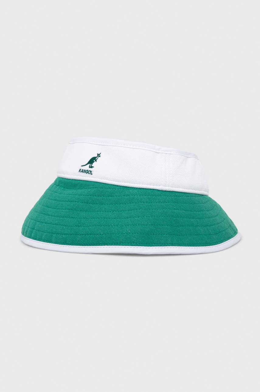 Kangol sapca cozoroc culoarea verde, neted