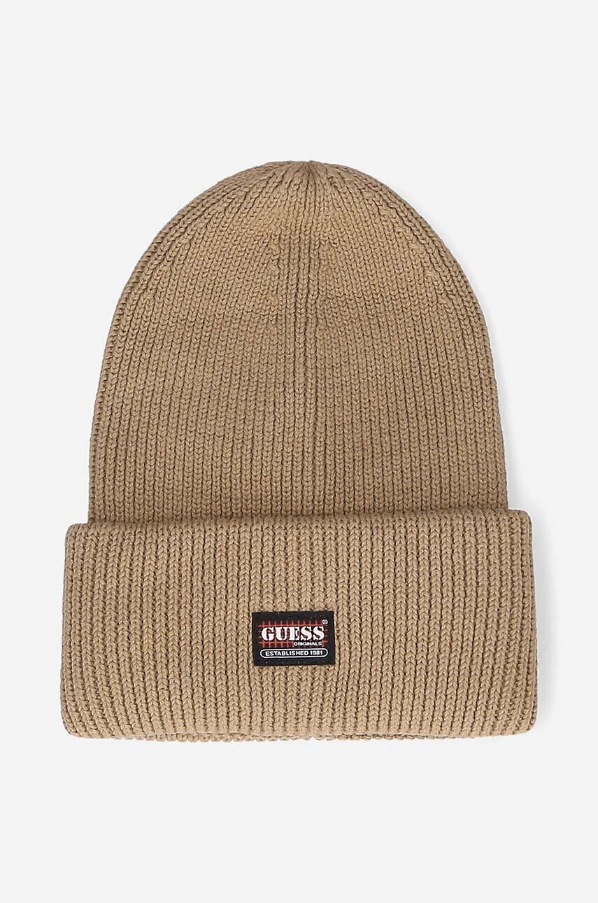 

Бавовняна шапка Guess Originals колір коричневий з бавовни M2BZ49.KBH00-G1FE