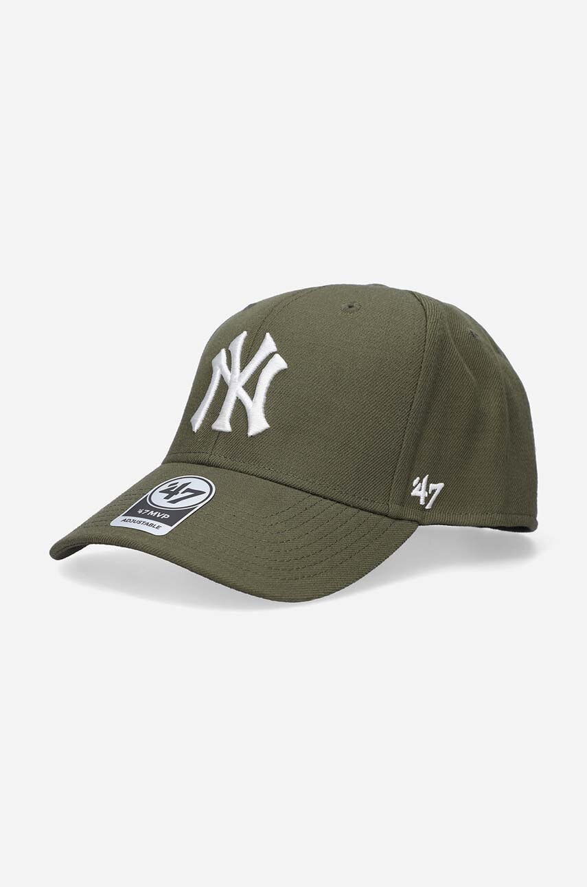 47brand sapca New York Yankees culoarea verde, cu imprimeu 47brand sapca New York Yankees culoarea verde, cu imprimeu