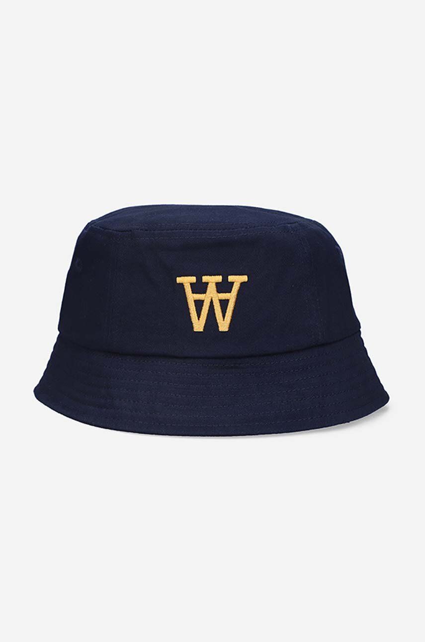 Bavlněný klobouk Wood Wood Dex tmavomodrá barva, 10280802.7083-OFFWHI - námořnická modř -  100 