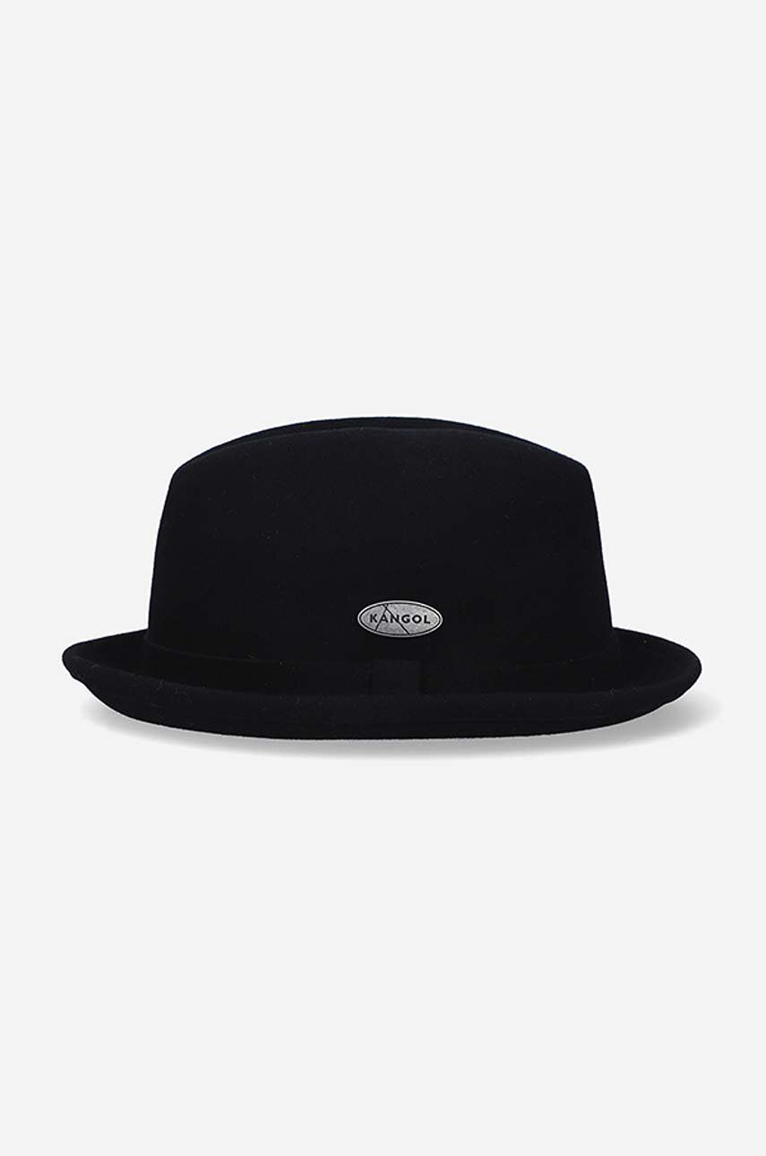 Kangol pălărie de lână Lite Felt Player culoarea negru, de lana 5122BC.BLACK-BLACK