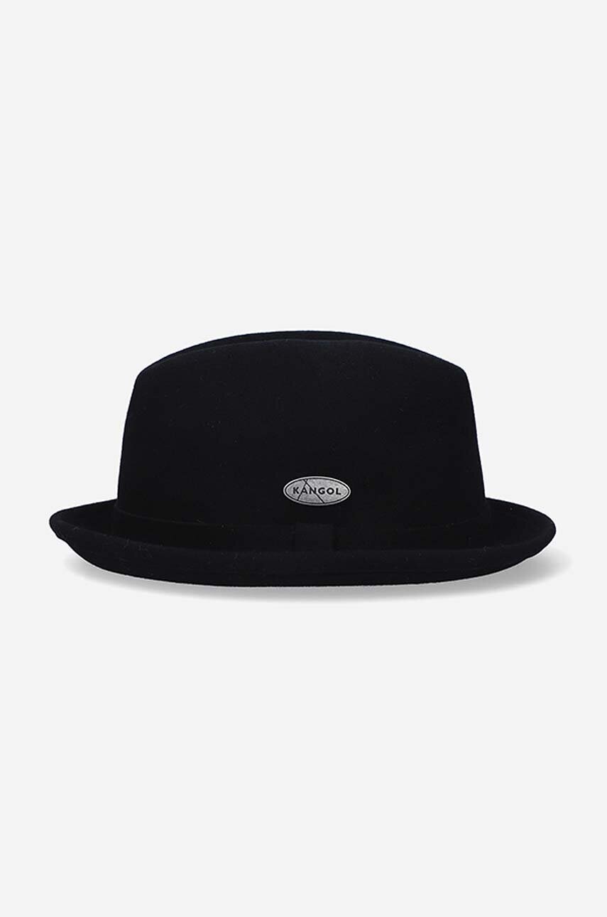 

Вълнена капела Kangol Lite Felt Player в черно от вълна, Черен