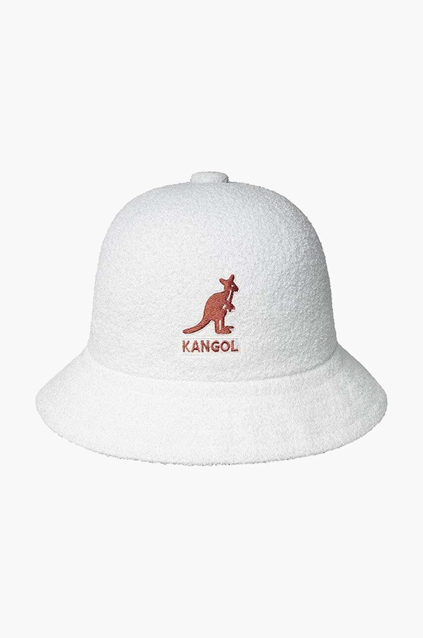 Levně Klobouk Kangol Big Logo Casual K3407 WHITE bílá barva, K3407.WHITE-WHITE