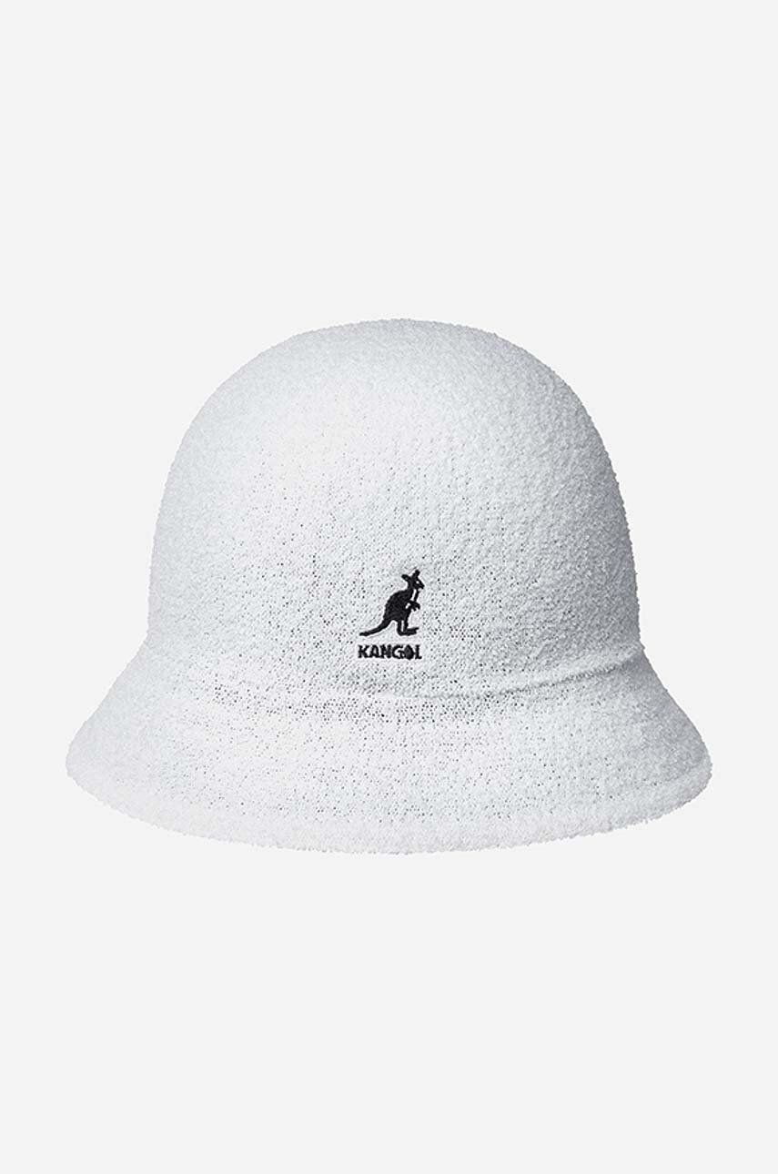 Oboustranný klobouk Kangol bílá barva, K3555.WHITE/BLACK-WHITE/BLCK