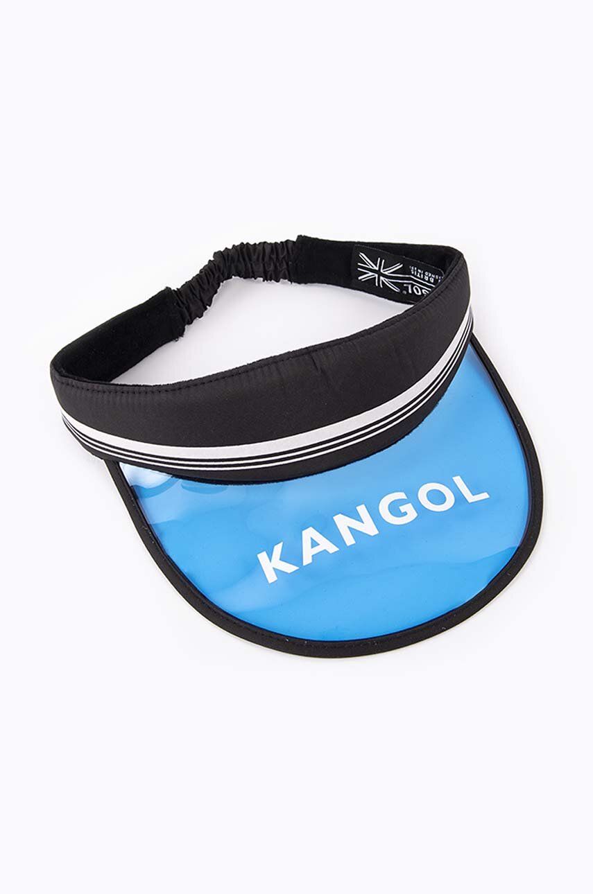 Kšilt Kangol Retro Visor s potiskem, K5277.BLACK-BLACK - modrá -  40 % Polyester