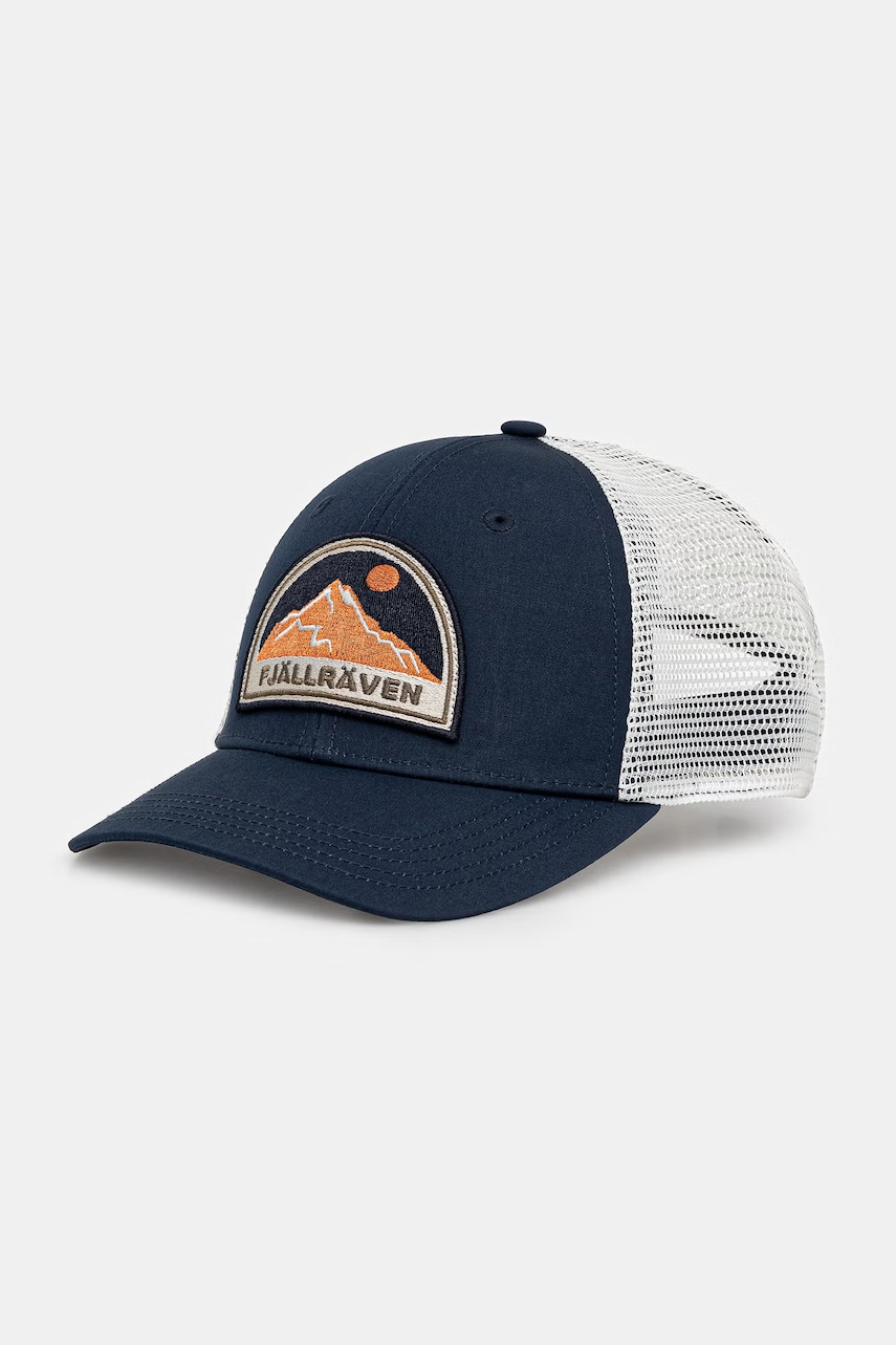 Fjallraven czapka z daszkiem Badge kolor granatowy z aplikacją F78152-560