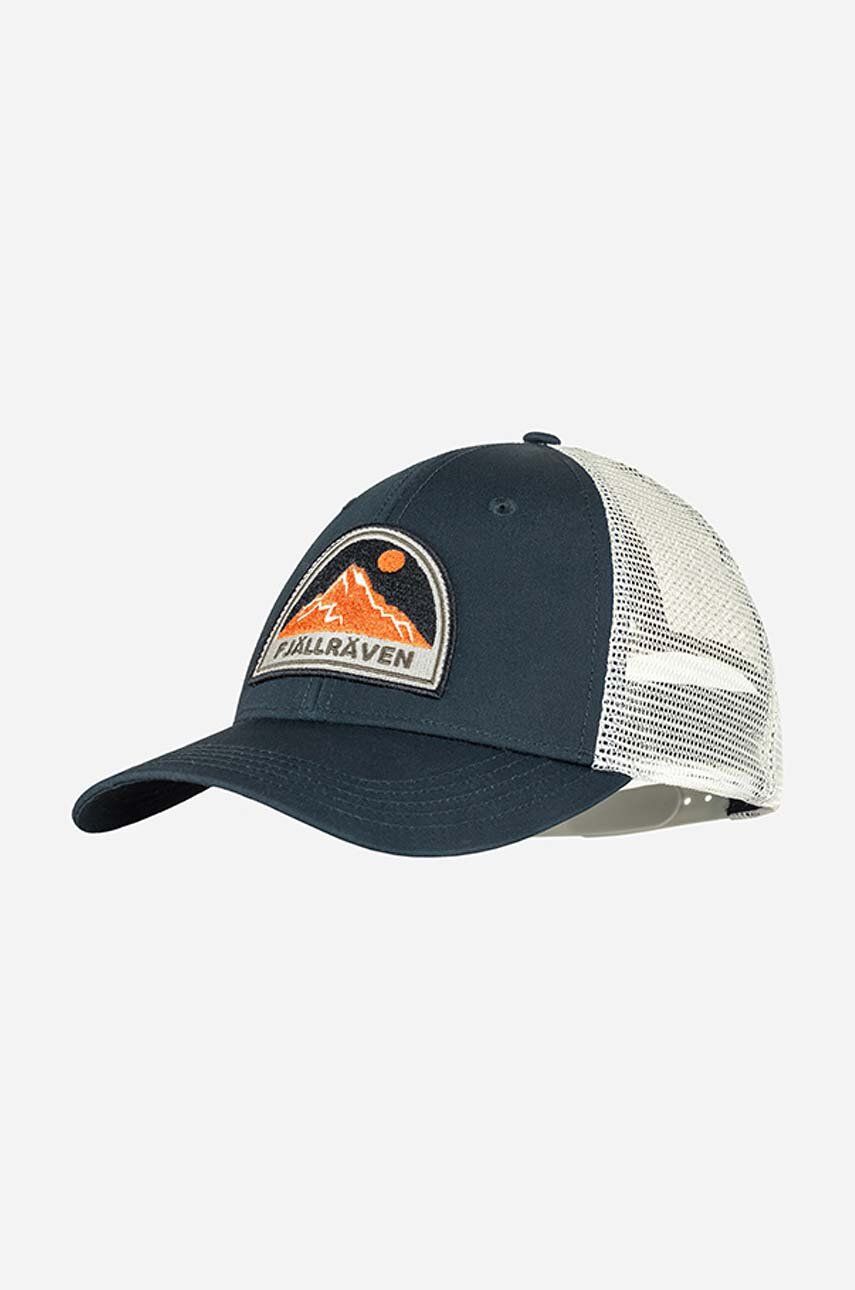 Fjallraven șapcă Badge culoarea bleumarin, cu imprimeu F78152-560