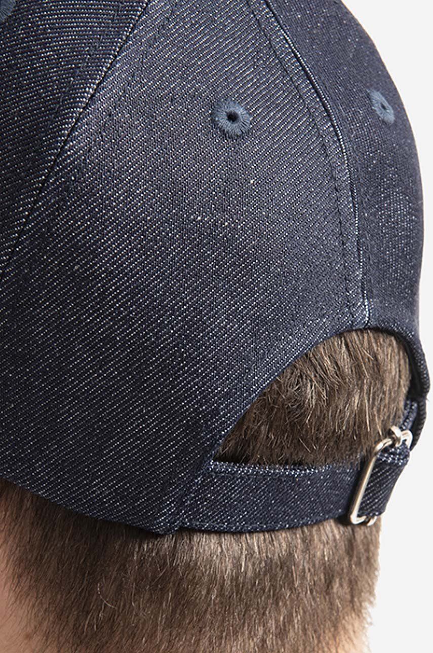 Kapa Sa šiltom A.P.C. Casquette Charlie Boja: Tamno Plava, S Aplikacijom, COCSX.M24069-INDIGO