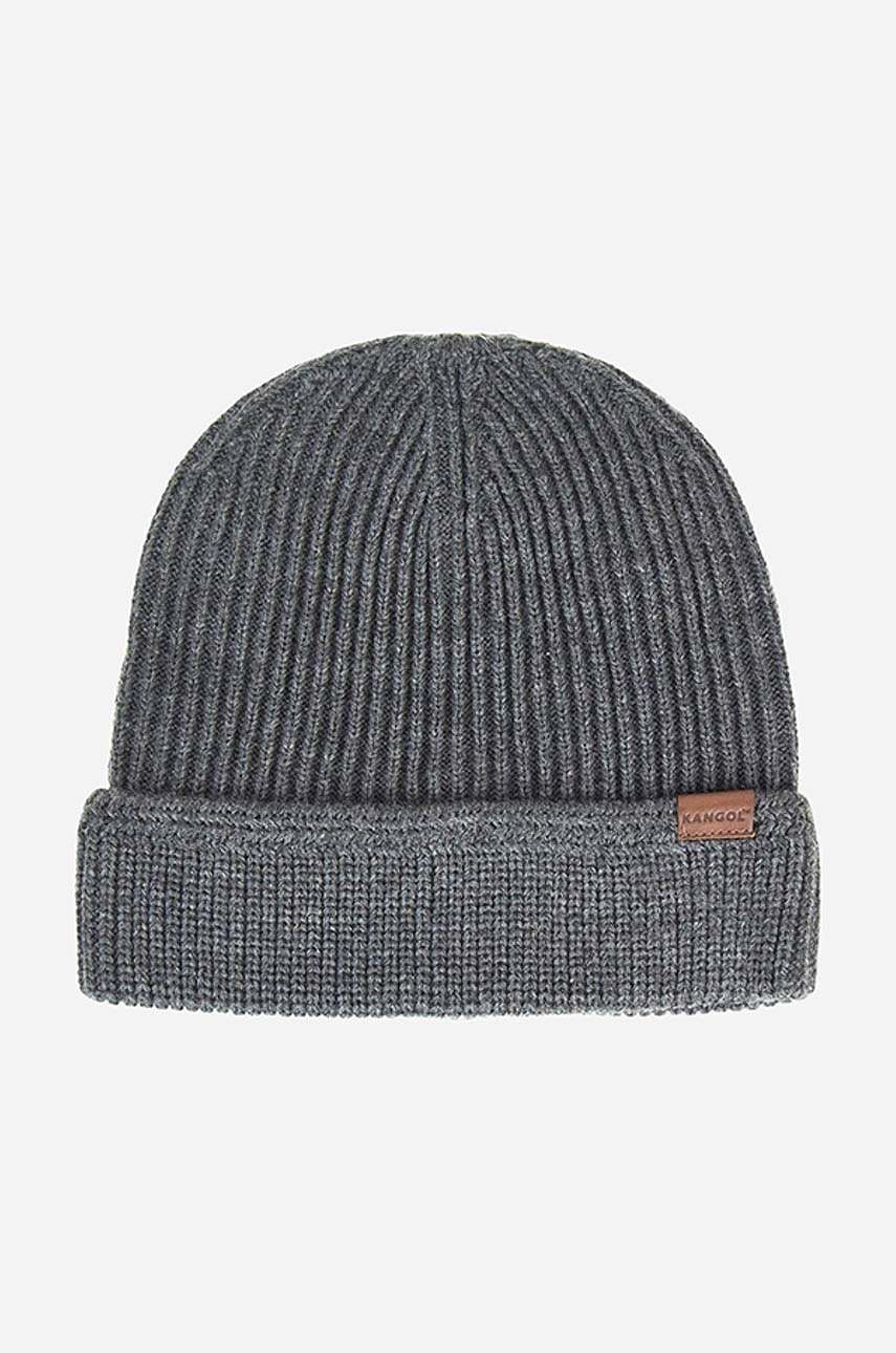 Kangol căciulă culoarea gri, din tricot gros K0702CO-FLANNEL