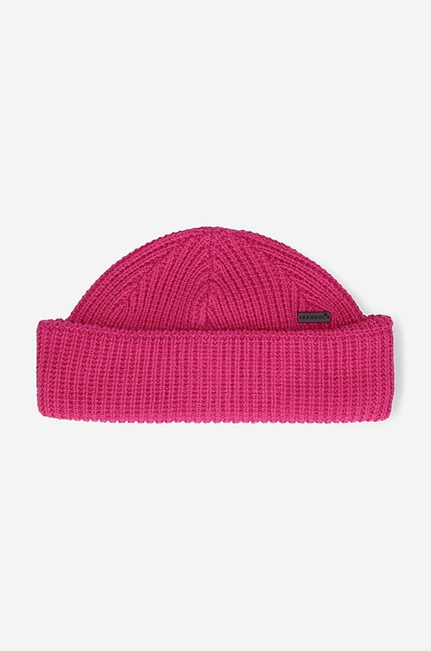 Kangol căciulă culoarea roz, din tricot gros K3525-ELECTRICPI