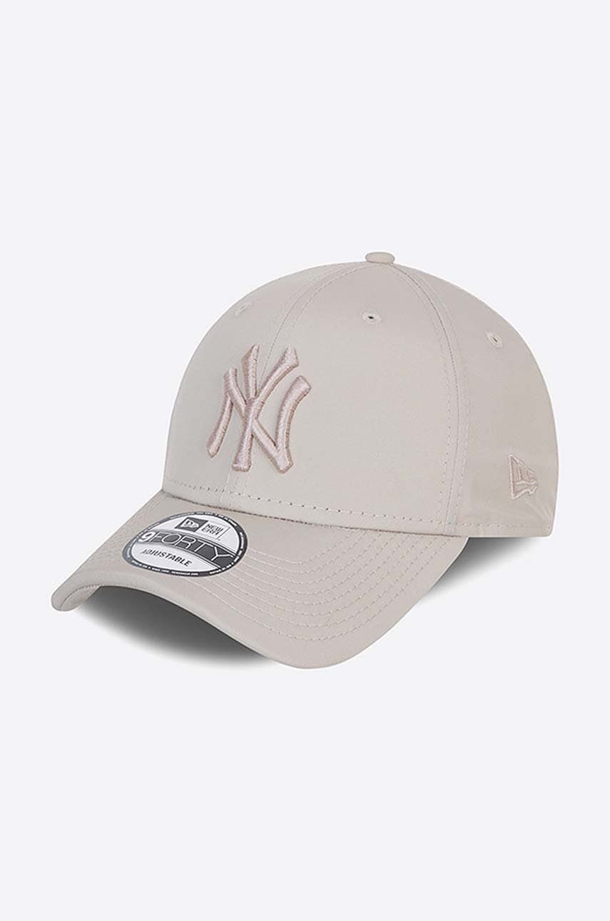 New Era șapcă culoarea bej, cu imprimeu, 60137475