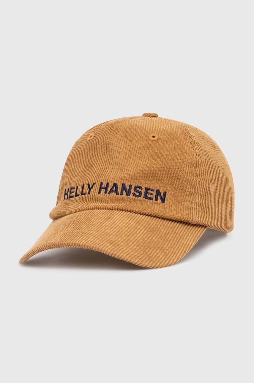 Helly Hansen șapcă de baseball din catifea Graphic Cap culoarea verde, cu imprimeu