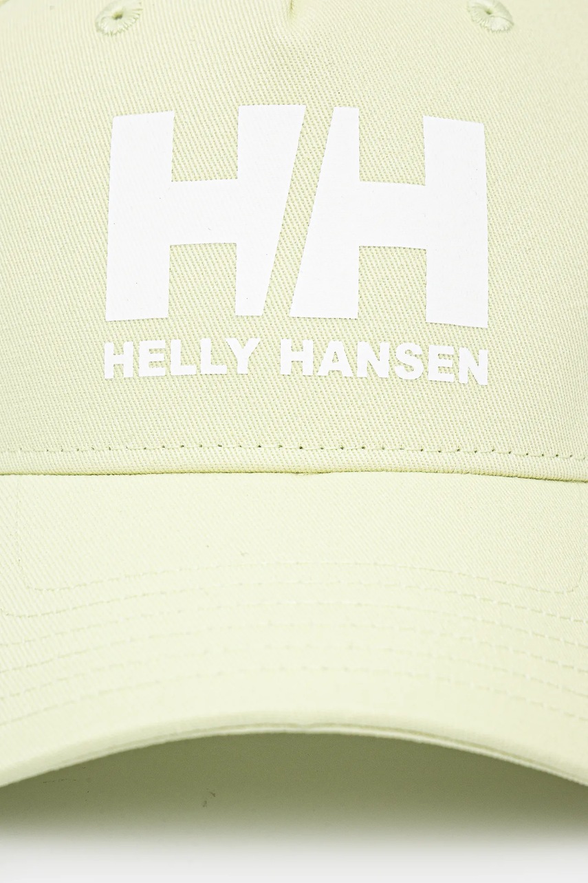 Хлопковая кепка Helly Hansen Czapka Helly Hansen HH Ball Cap 67434 001 цвет жёлтый с принтом Хлопковая кепка Helly Hansen Czapka Helly Hansen HH Ball Cap 67434 001 цвет жёлтый с принтом