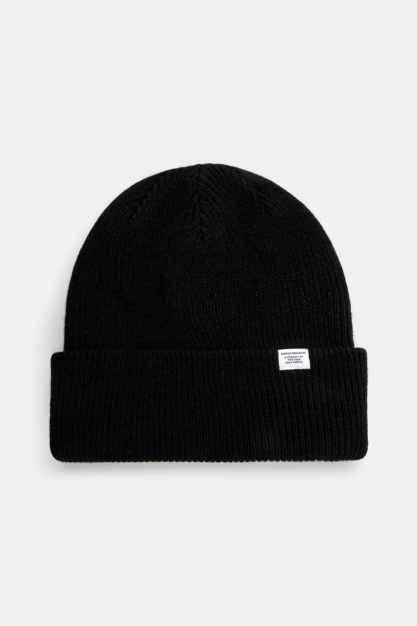 Norse Projects caciula de lana Czapka Norse Projects Norse Beanie N95-0569 9999 culoarea negru, de lana