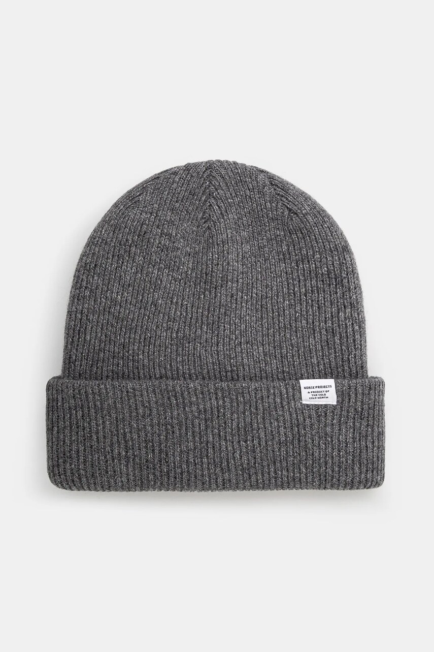 Norse Projects caciula de lana Czapka Norse Project Norse Beanie N95-0569 1500 culoarea gri, de lana