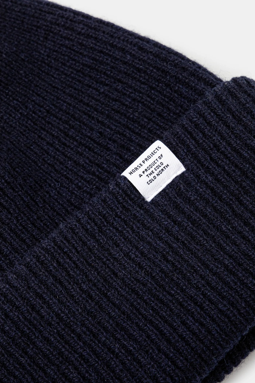 Шерстяная шапка Norse Projects Czapka Norse Projects Norse Beanie N95-0569 7004 цвет синий шерсть