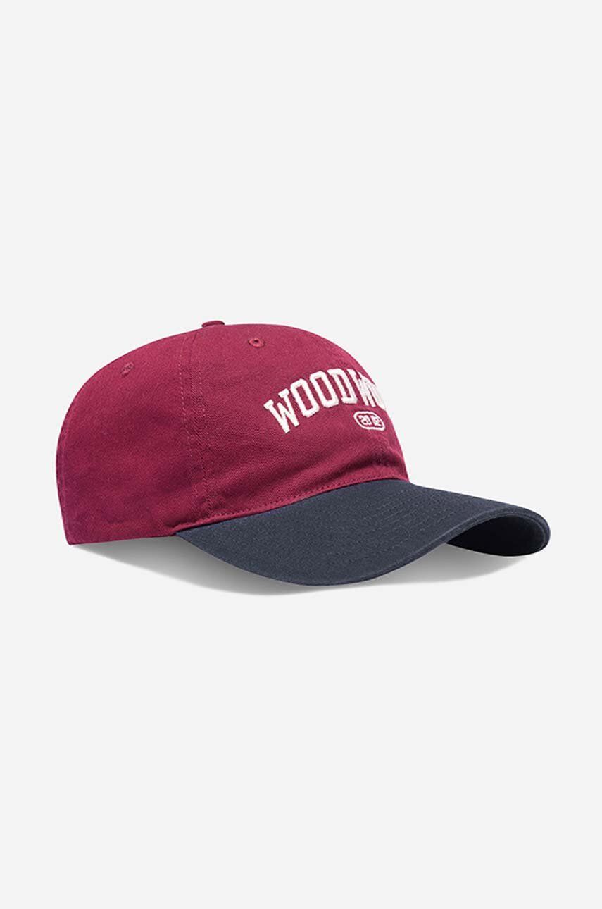 Wood Wood șapcă de baseball din bumbac Brian culoarea roșu, cu imprimeu 12130807.7083-RUST