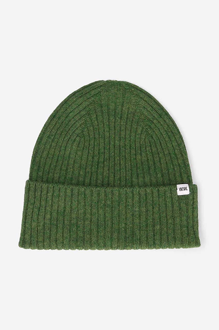 Wood wood căciulă de lână luca culoarea verde, de lana 12230812.9052-lightgrey