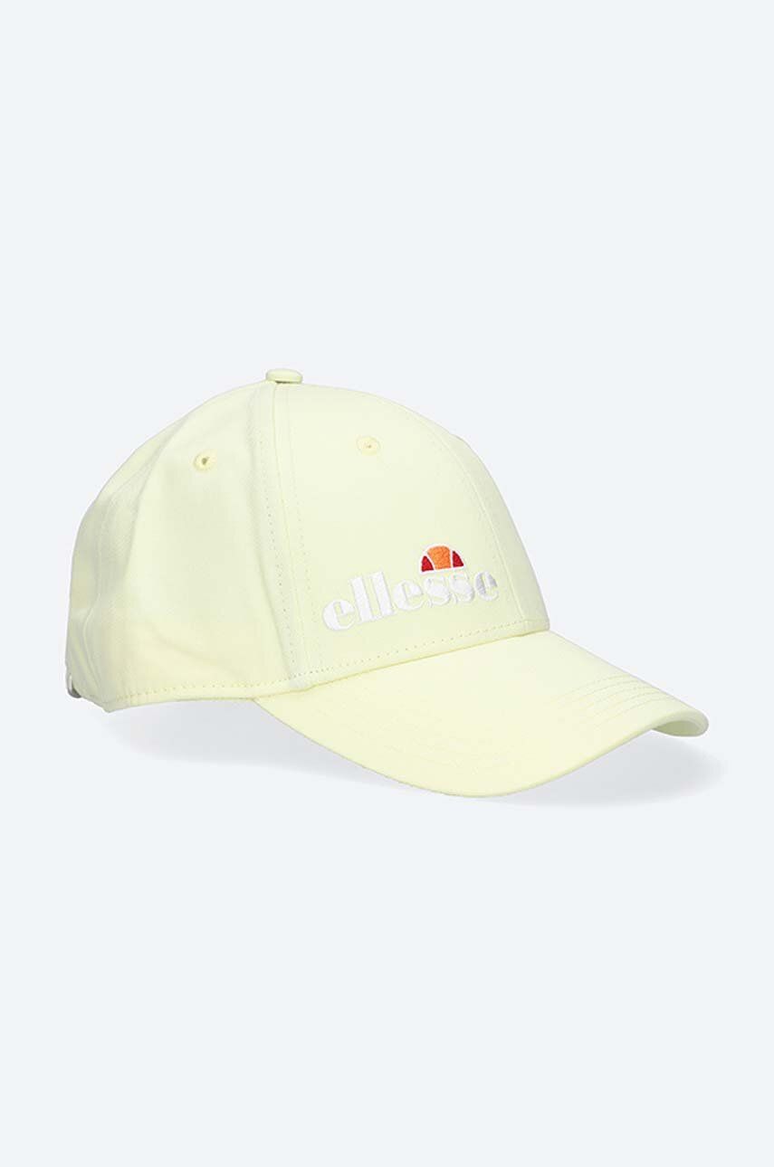 Ellesse șapcă de baseball din bumbac Arran Cap culoarea galben, cu imprimeu SAJA1931-yellow