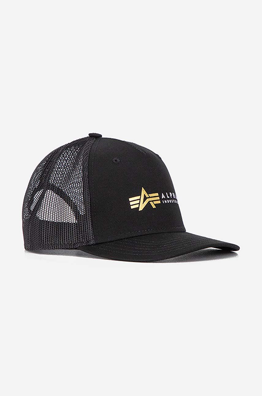 Alpha Industries șapcă culoarea negru, cu imprimeu 106901FP.03-black