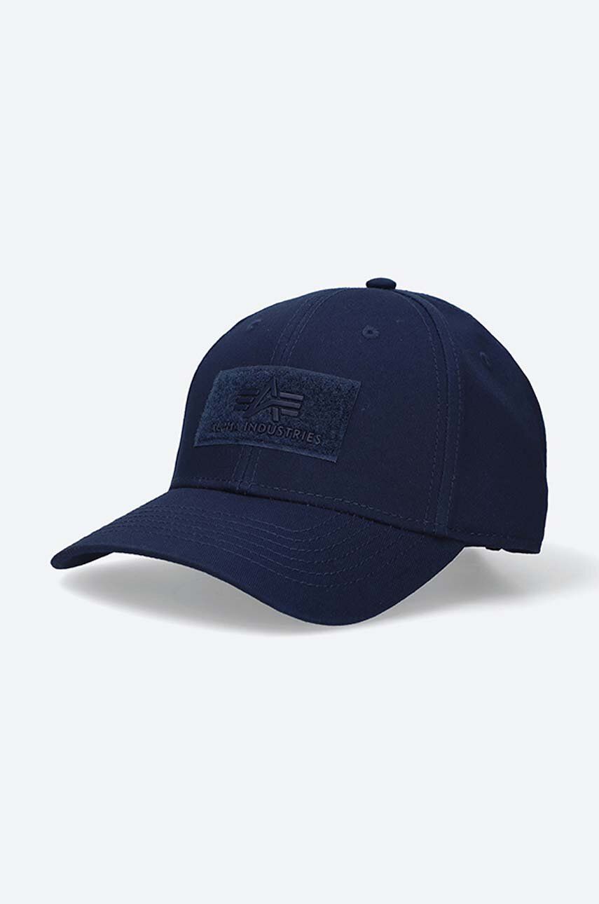 Alpha Industries șapcă de baseball din bumbac VLC Cap culoarea albastru marin, cu imprimeu 168903.07-navy