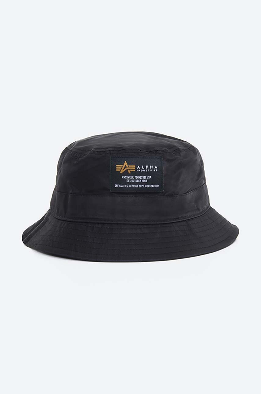 Bavlněný klobouk Alpha Industries VLC Cap černá barva, 116912.03-black - černá -  100 % Bavlna