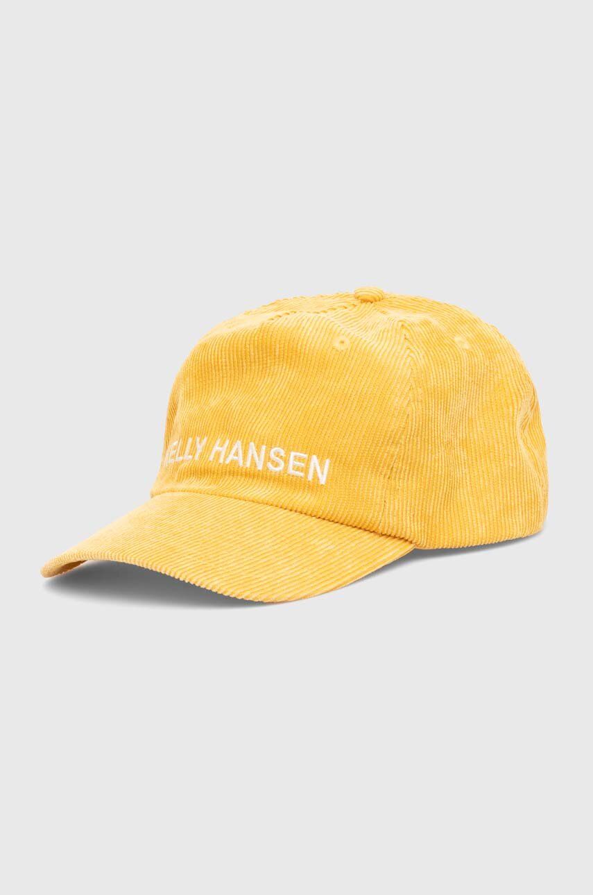 Helly Hansen șapcă culoarea galben, cu imprimeu 48146.341-yellow