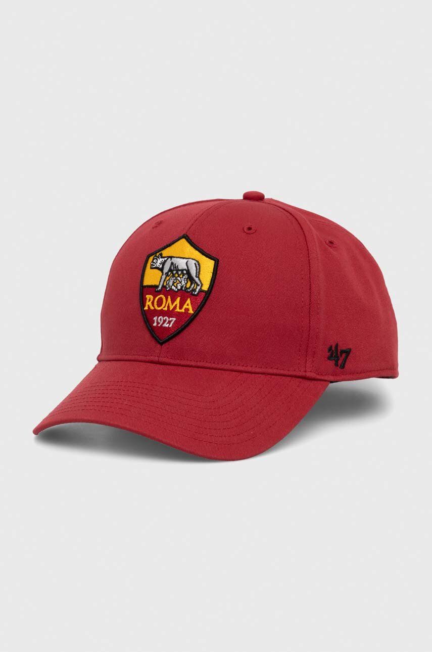 47brand sapca AS Roma culoarea rosu, cu imprimeu - Shoppu.ro