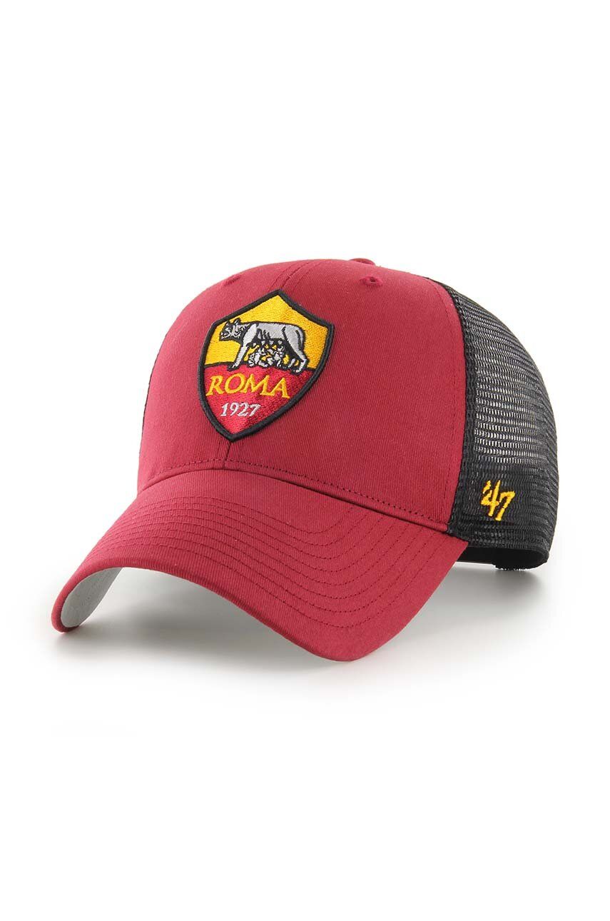 47brand șapcă AS Roma culoarea roșu, cu imprimeu ITFL-BRANS01CTP-TJA