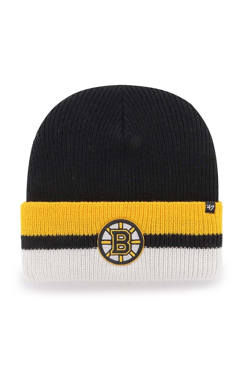 47brand caciula NHL Boston Bruins culoarea negru