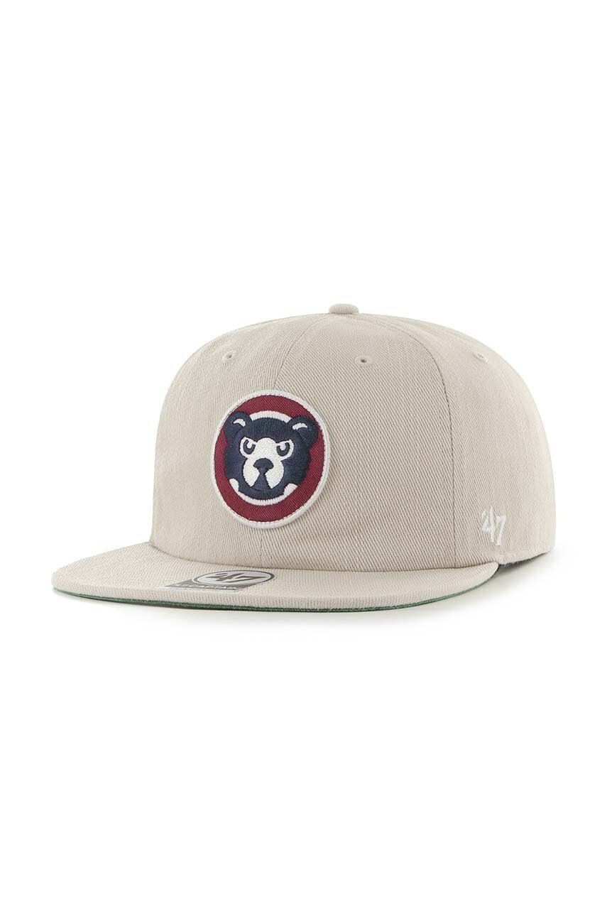 

Кепка из смесовой шерсти 47brand MLB Chicago Cubs цвет бежевый с аппликацией