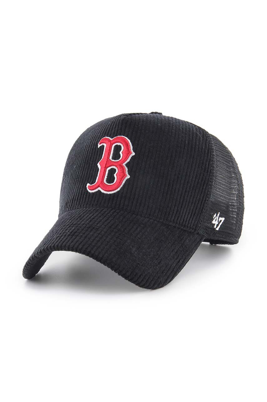 47brand sapca MLB Boston Red Sox culoarea negru, cu imprimeu