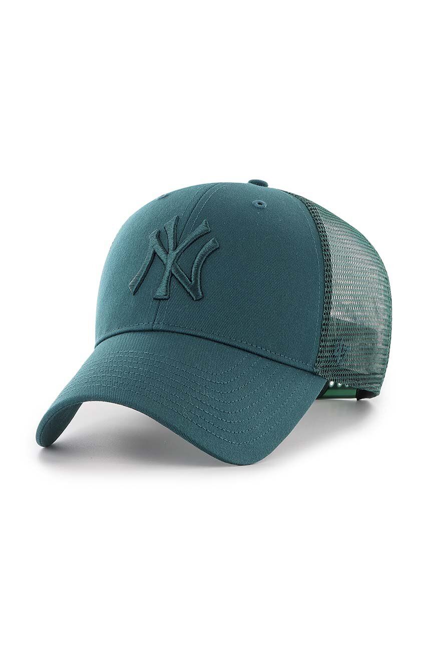 47brand sapca MLB New York Yankees culoarea turcoaz, cu imprimeu