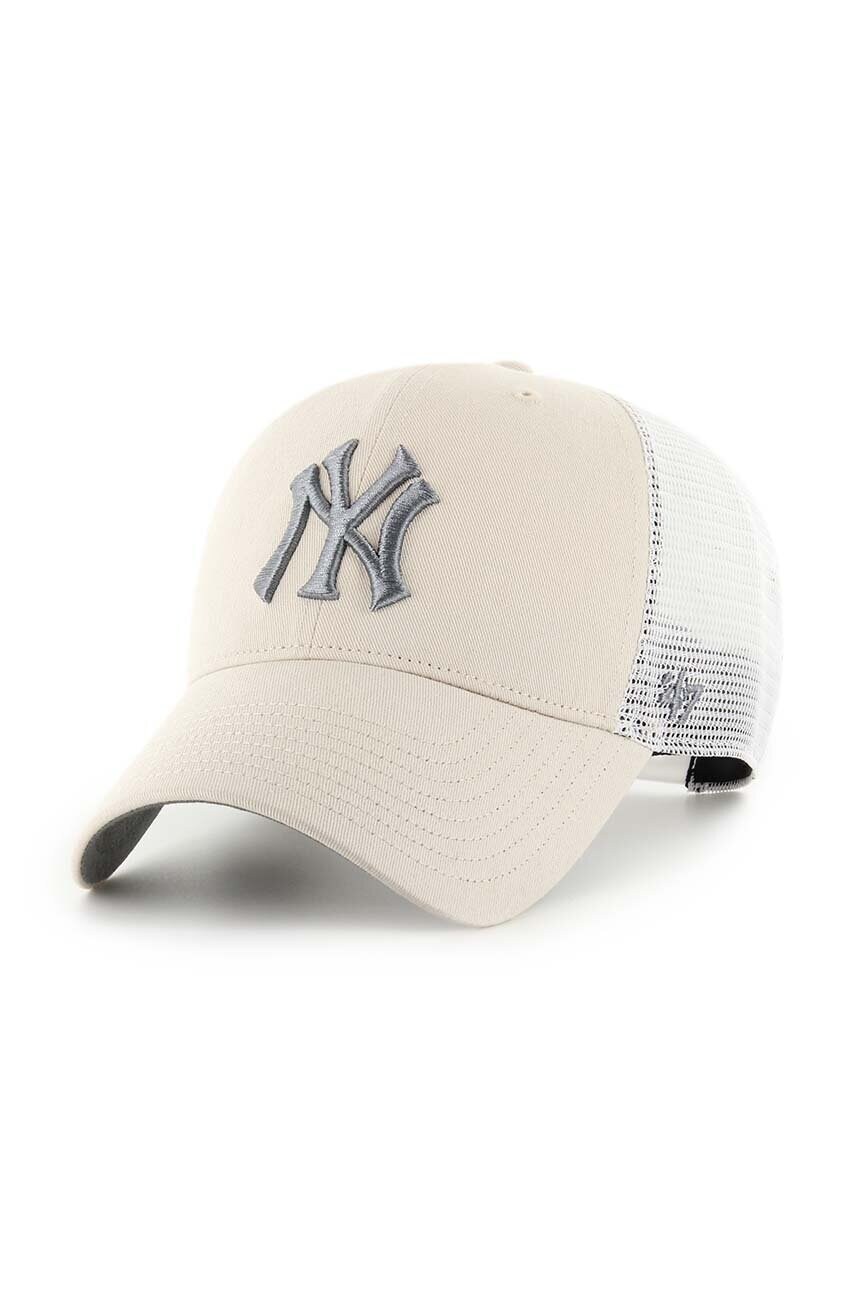 

Кепка 47brand MLB New York Yankees колір бежевий з аплікацією