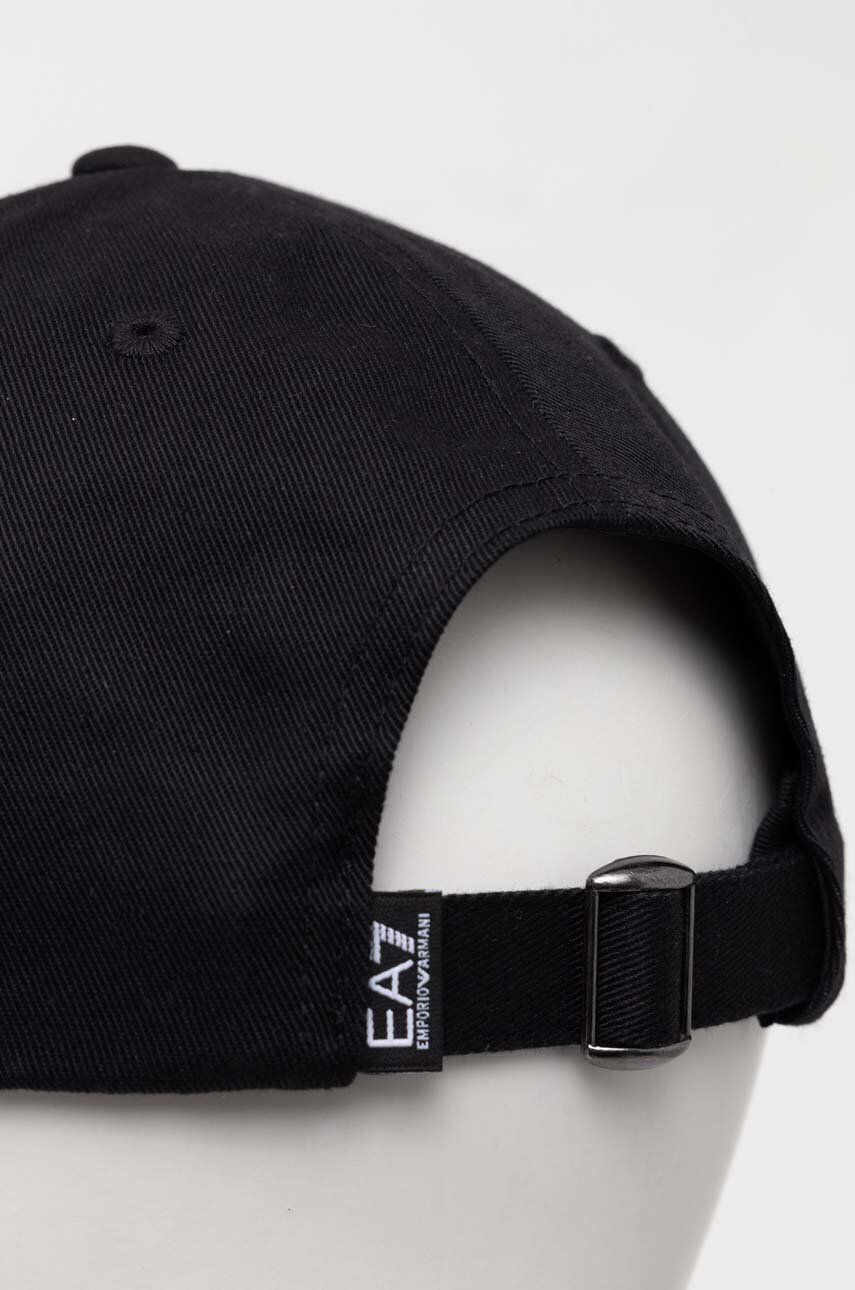 EA7 Emporio Armani șapcă De Baseball Din Bumbac Culoarea Negru, Cu Imprimeu