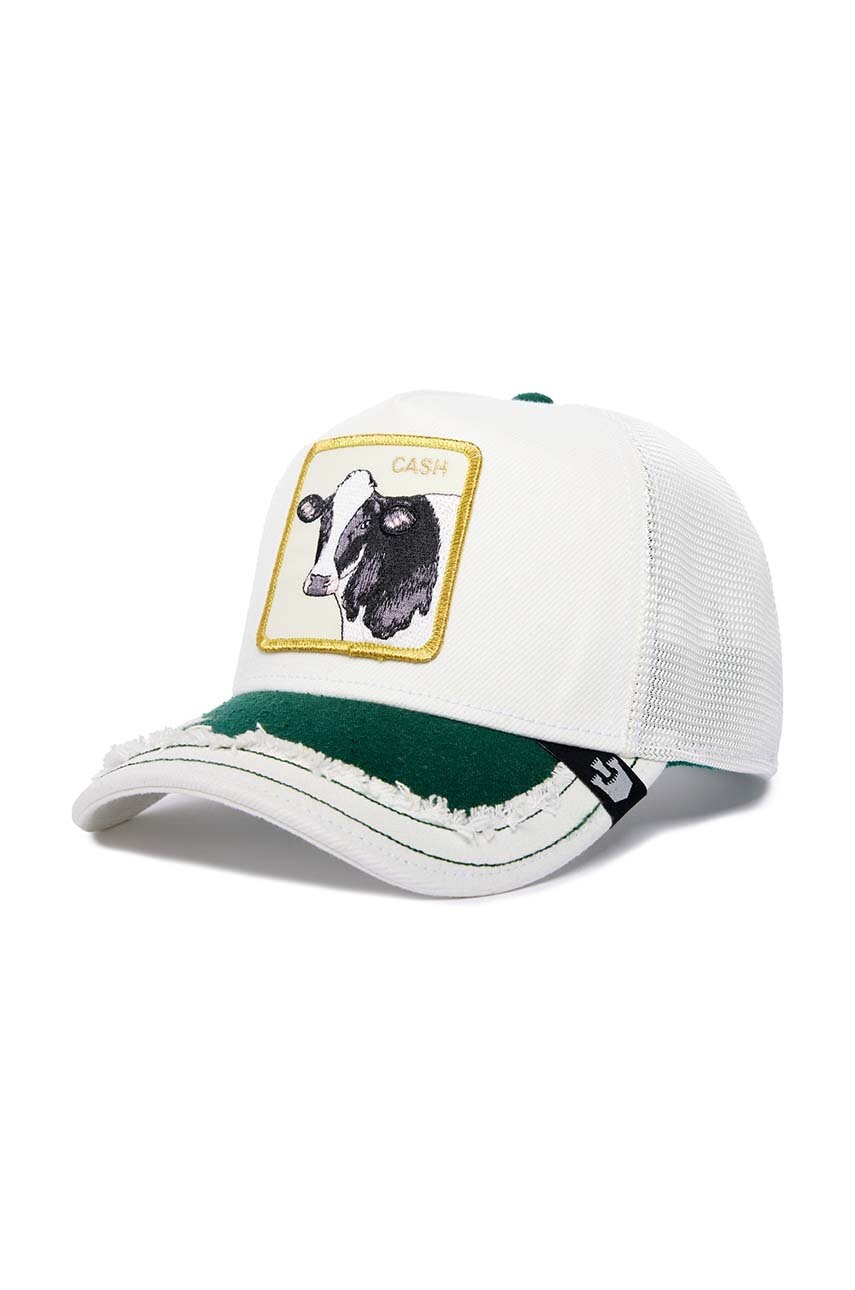 

Шапка с козирка с коприна Goorin Bros Silky Cow в бяло с десен 101-1279, Бял