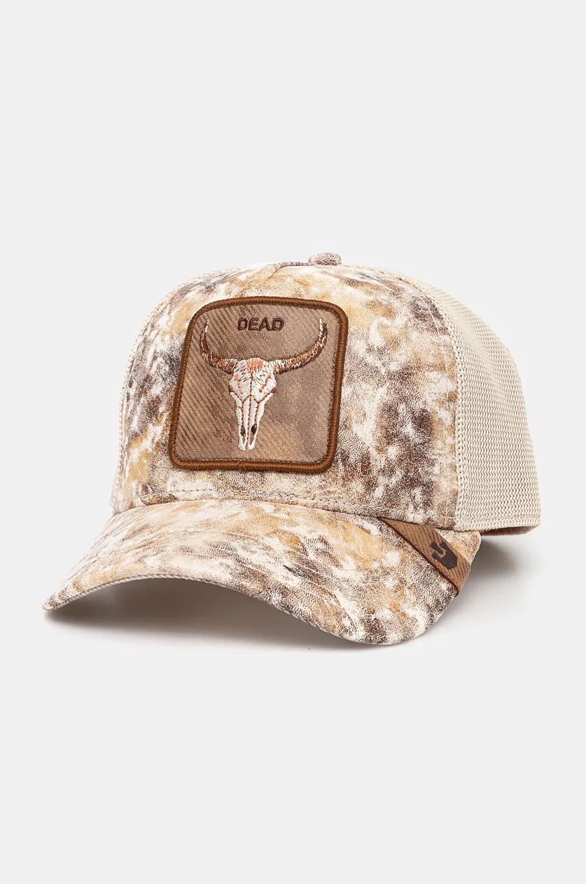 

Шапка с козирка Goorin Bros Storm Skull в бежово с апликация 101-1621, Бежов