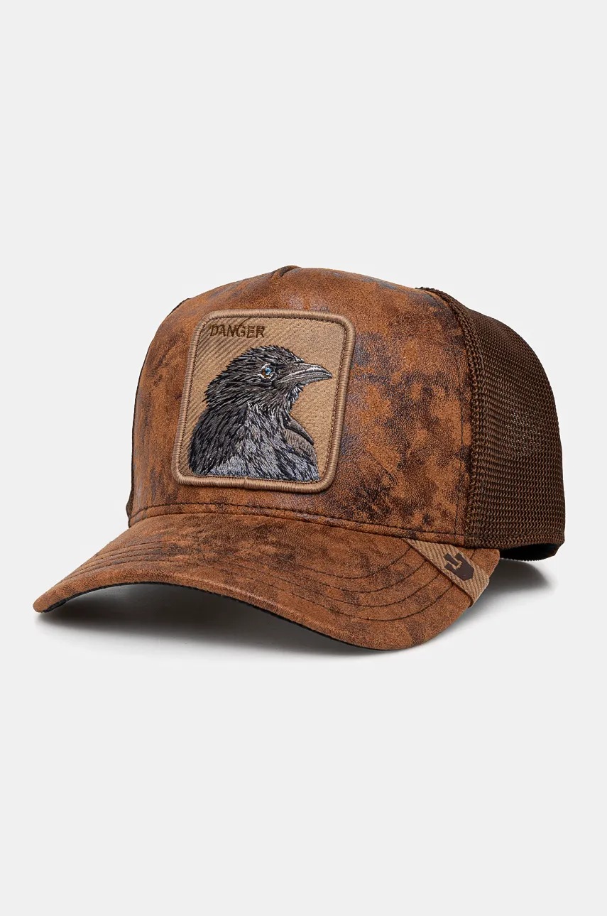 

Шапка с козирка Goorin Bros Storm Crow в кафяво с апликация 101-1630, Кафяв