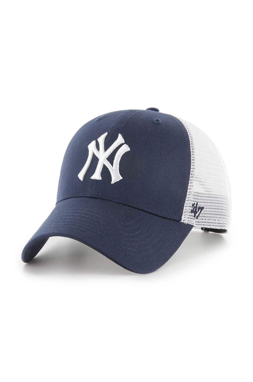 47 brand sapca MLB New York Yankees culoarea albastru marin, cu imprimeu, B-BLMSH17GWP-NY 47 brand sapca MLB New York Yankees culoarea albastru marin, cu imprimeu, B-BLMSH17GWP-NY