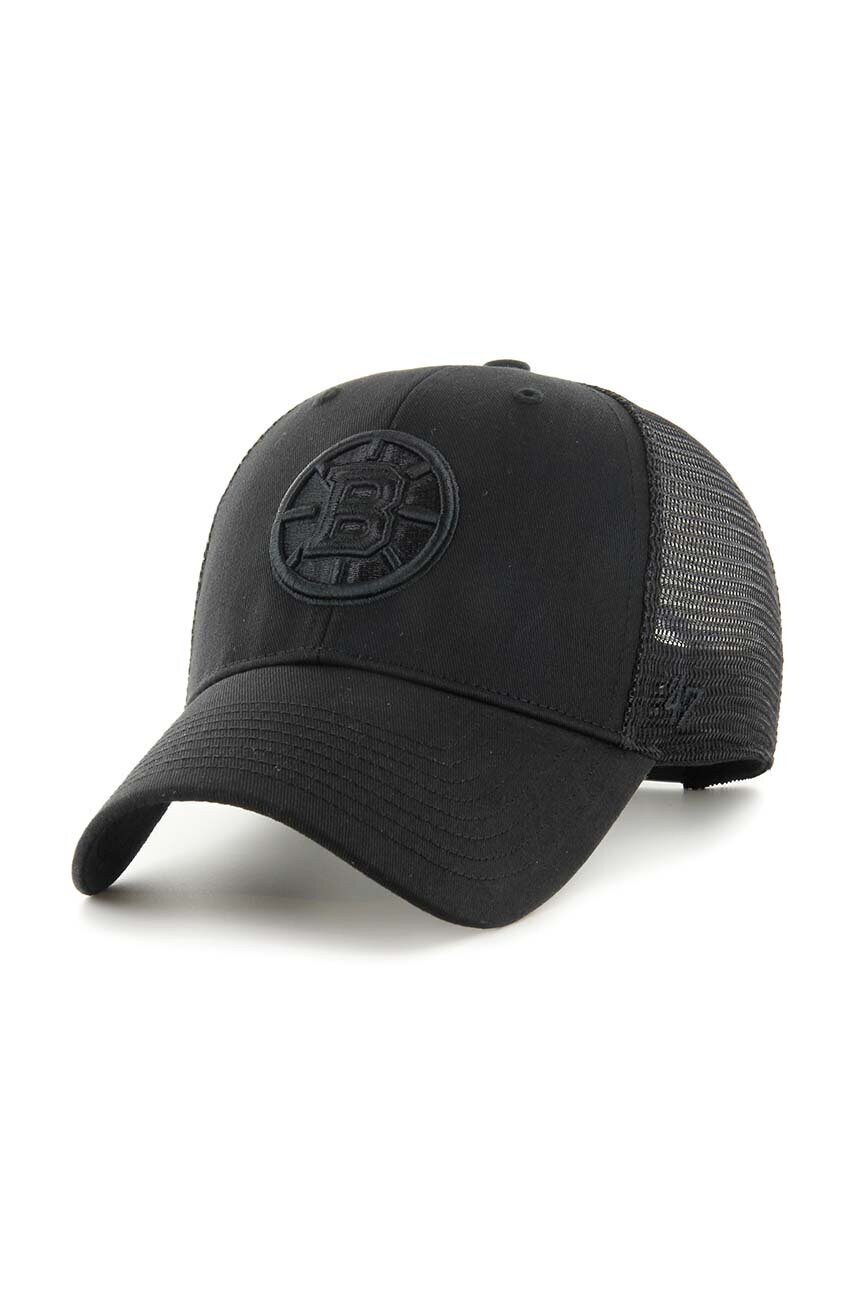 47 brand sapca NHL Boston Bruins culoarea negru, cu imprimeu, H-BRANS01CTP-BKD