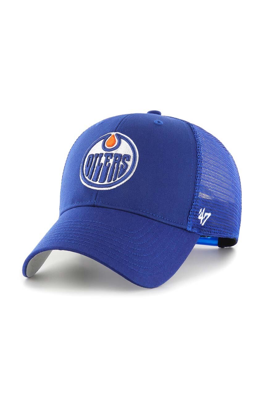 

Шапка с козирка 47 brand NHL Edmonton Oilers в синьо с десен H-BRANS06CTP-RY, Син