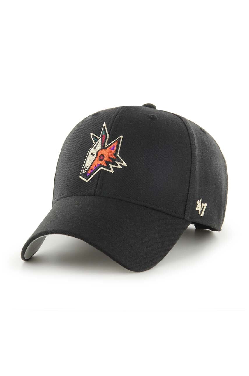 47 brand sapca NHL Arizona Coyotes culoarea negru, cu imprimeu, H-MVP21WBV-BKJ