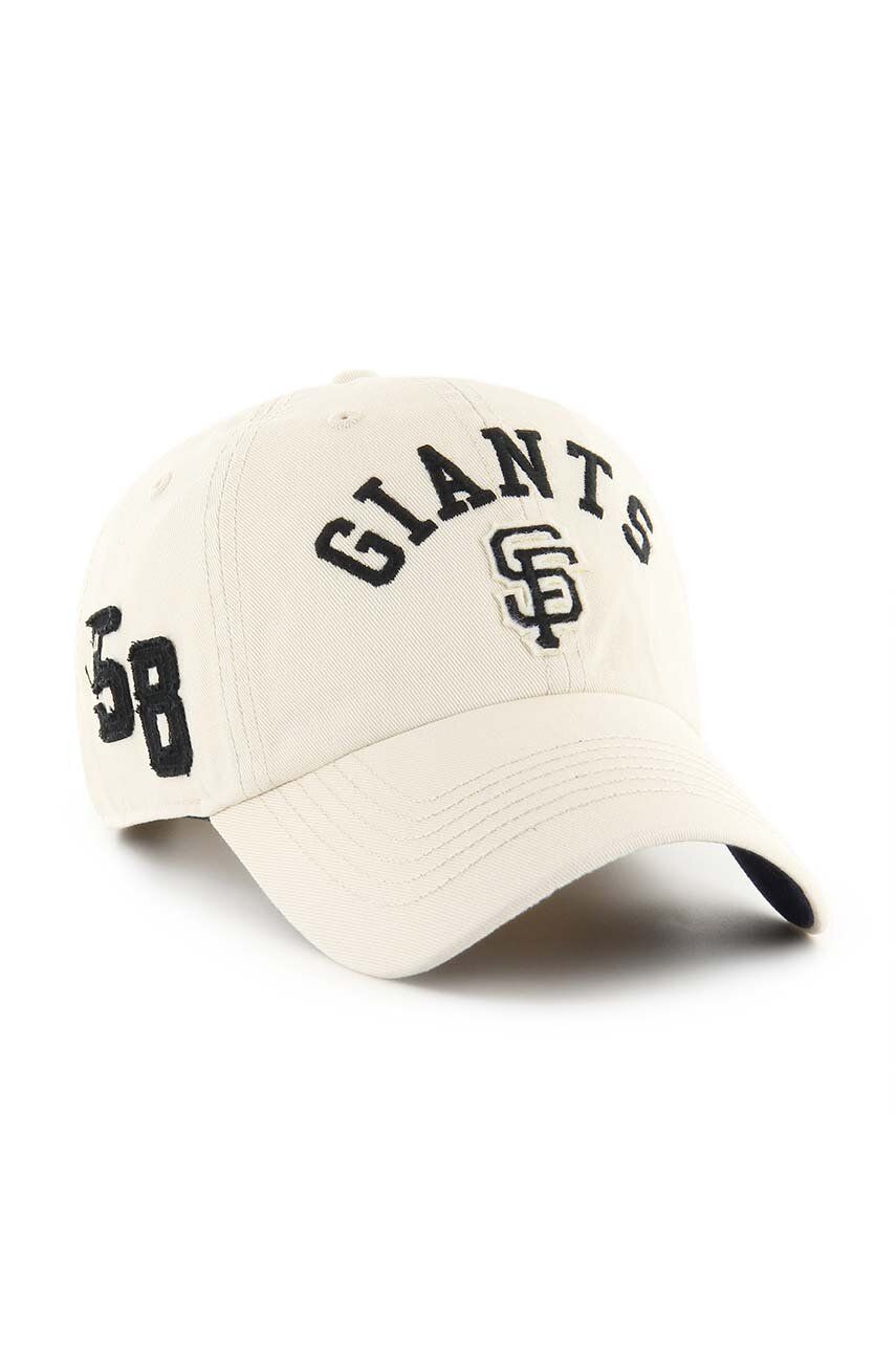 Bombažna Bejzbolska Kapa 47 Brand MLB San Francisco Giants Bež Barva, B-CLBFB22GWS-Y0