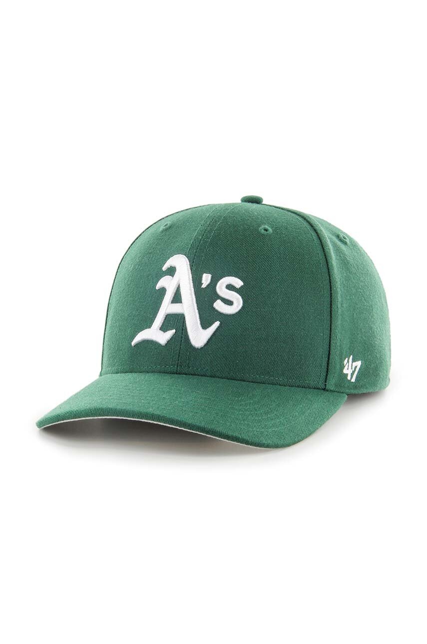 

Шапка с козирка 47 brand MLB Oakland Athletics в зелено с апликация B-CLZOE18WBP-DGB, Зелен