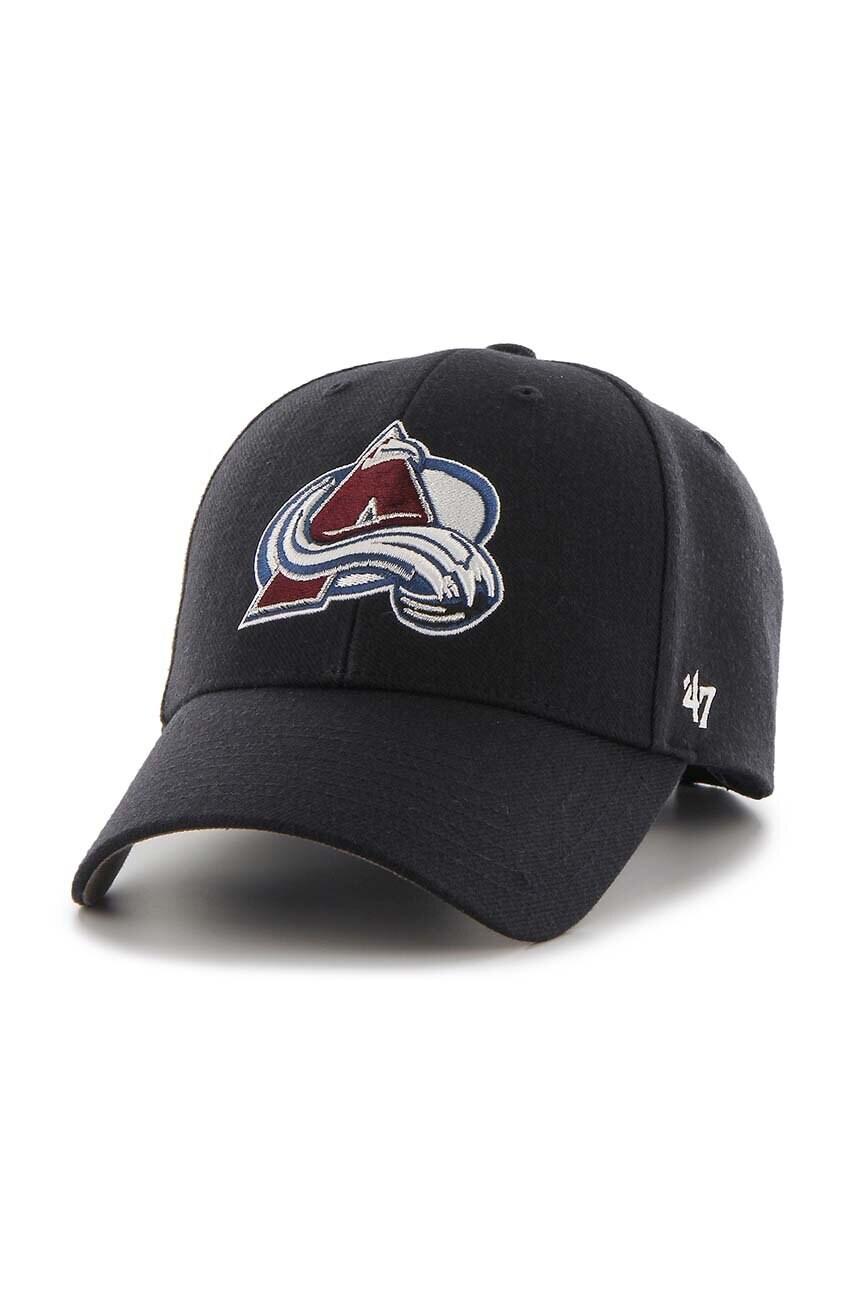 47 brand sapca NHL Colorado Avalanche culoarea albastru marin, cu imprimeu, H-MVP16WBV-NY