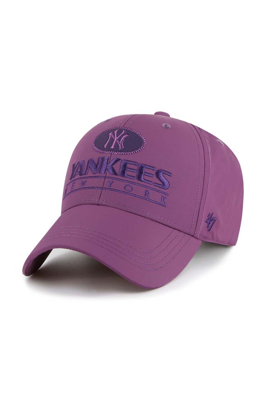 47 brand sapca MLB New York Yankees culoarea violet, cu imprimeu, B-OUTMV17NYU-II 47 brand sapca MLB New York Yankees culoarea violet, cu imprimeu, B-OUTMV17NYU-II