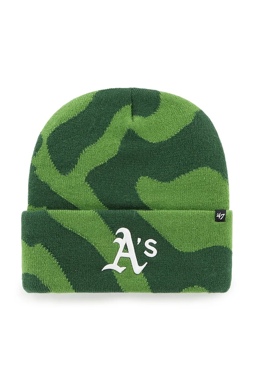 47 brand caciula MLB Oakland Athletics culoarea verde, B-FRFMK18ACE-FF