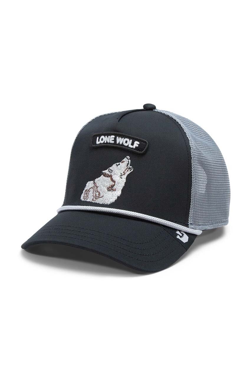 

Шапка с козирка Goorin Bros GB2 Wolf в черно с апликация 101-1547, Черен